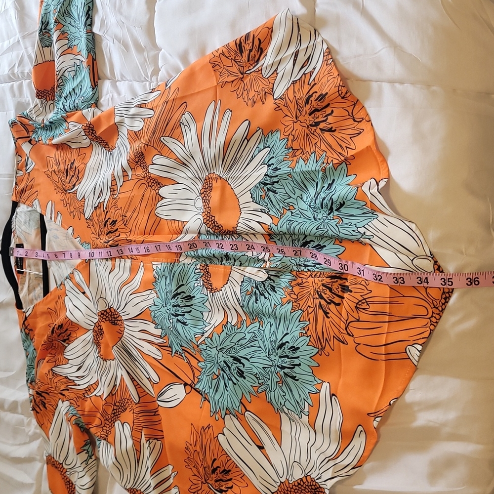 Sucrefas orange & white blouse/tunic. - Picture 14 of 15